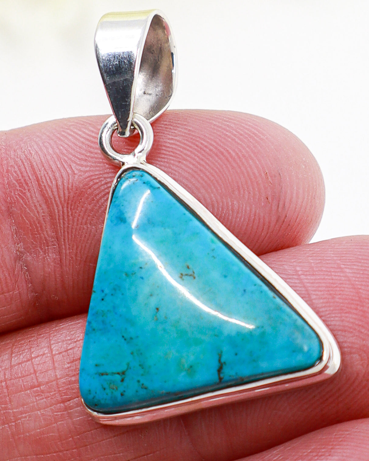Turquoise “Protection & Communication” Sterling Silver Pendant