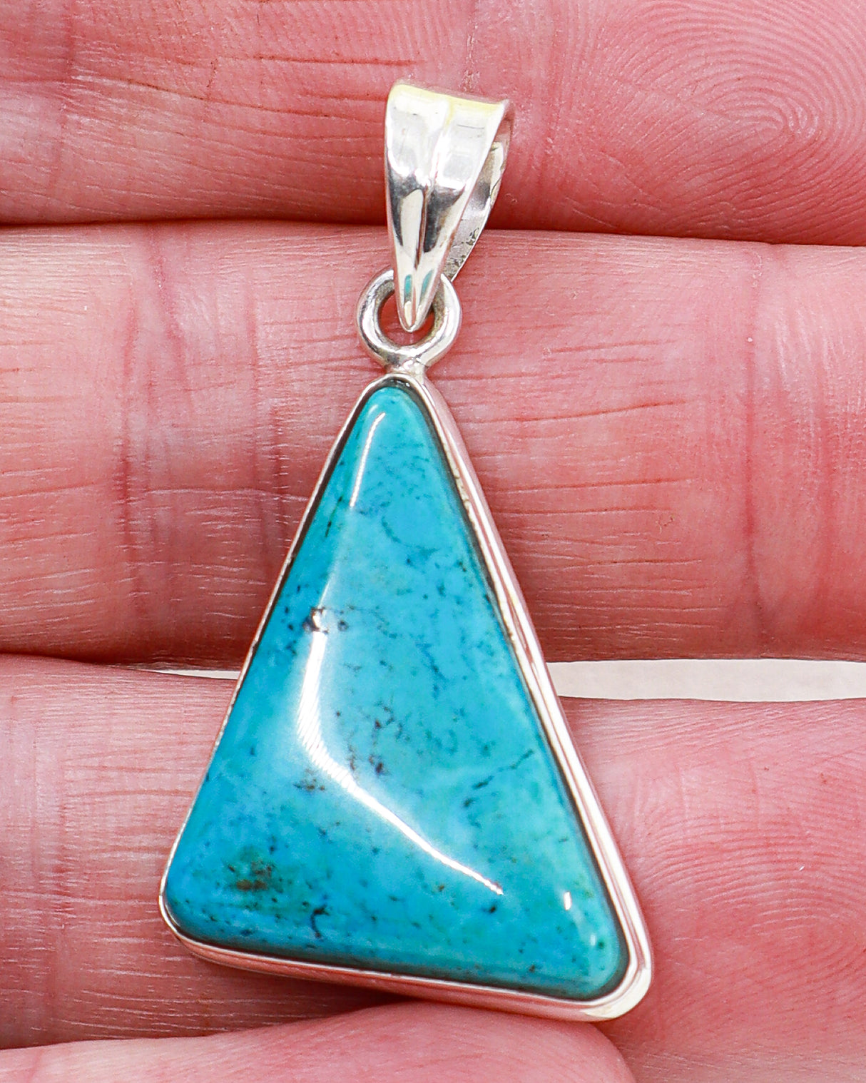 Turquoise “Protection & Communication” Sterling Silver Pendant