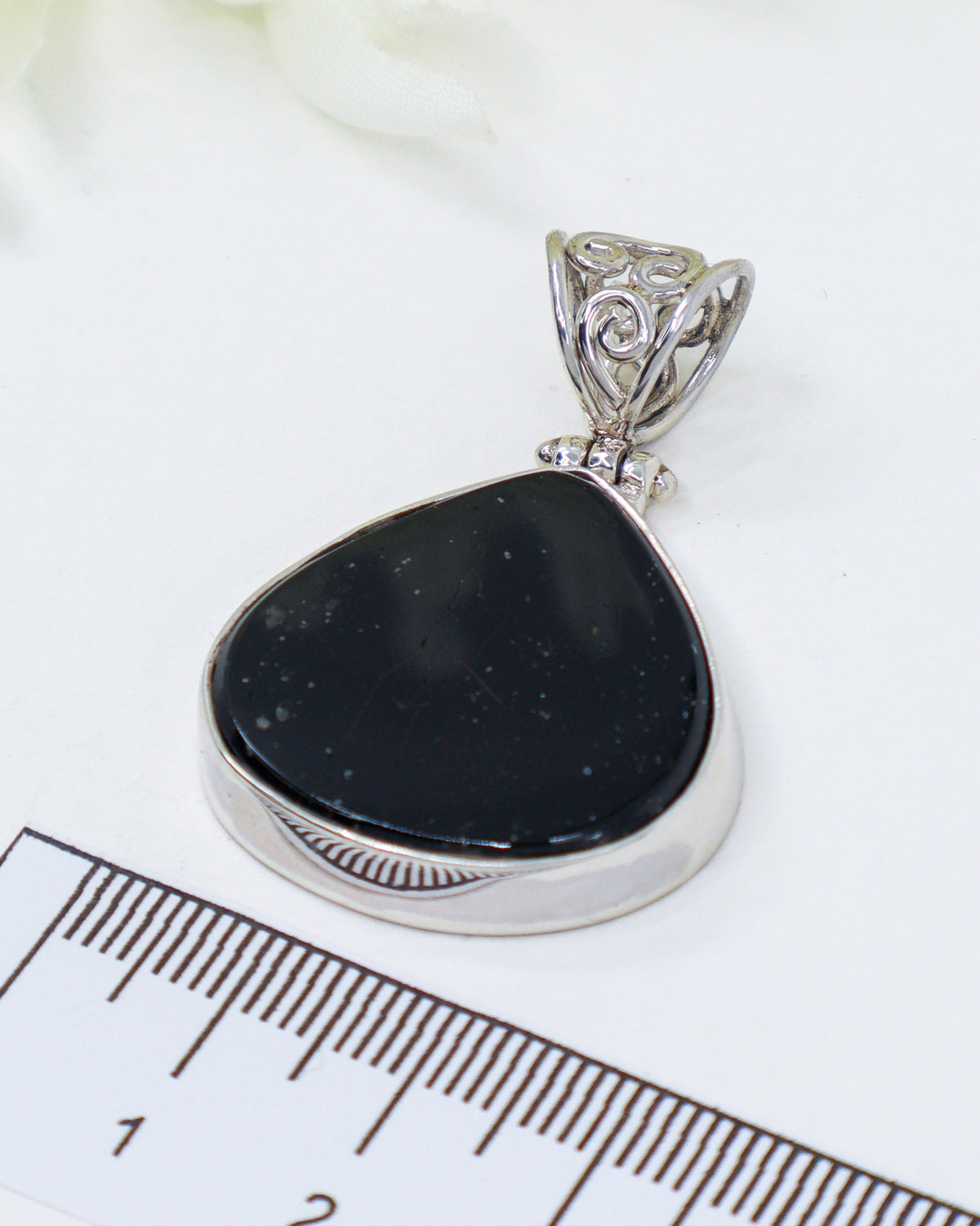 Black Tourmaline Sterling Silver Pendant – Guardian Stone