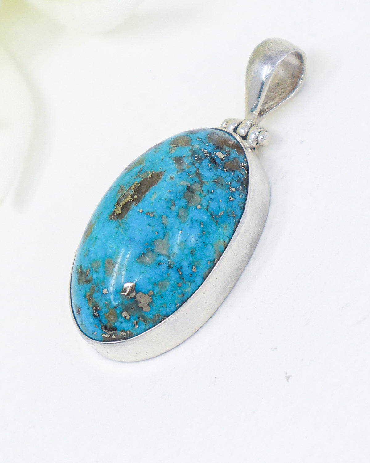 Turquoise Sterling Silver Pendant | Sacred Sky | Protection & Truth