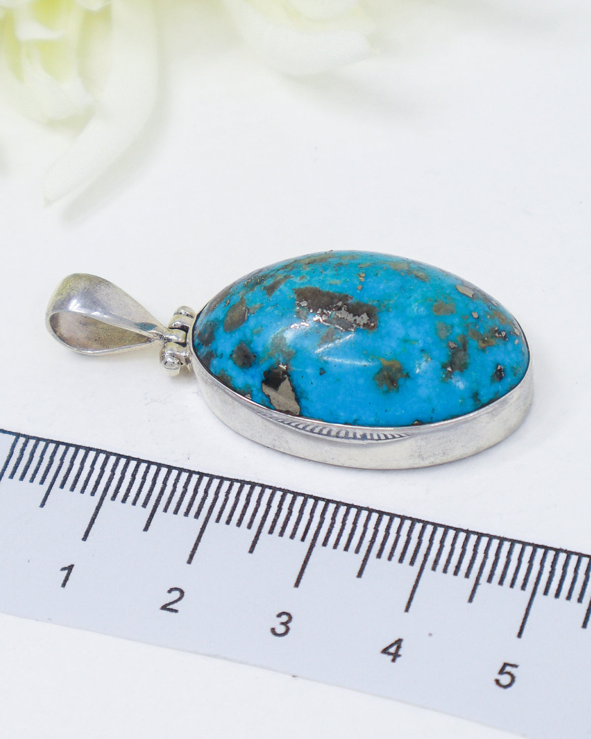 Turquoise Sterling Silver Pendant | Sacred Sky | Protection & Truth