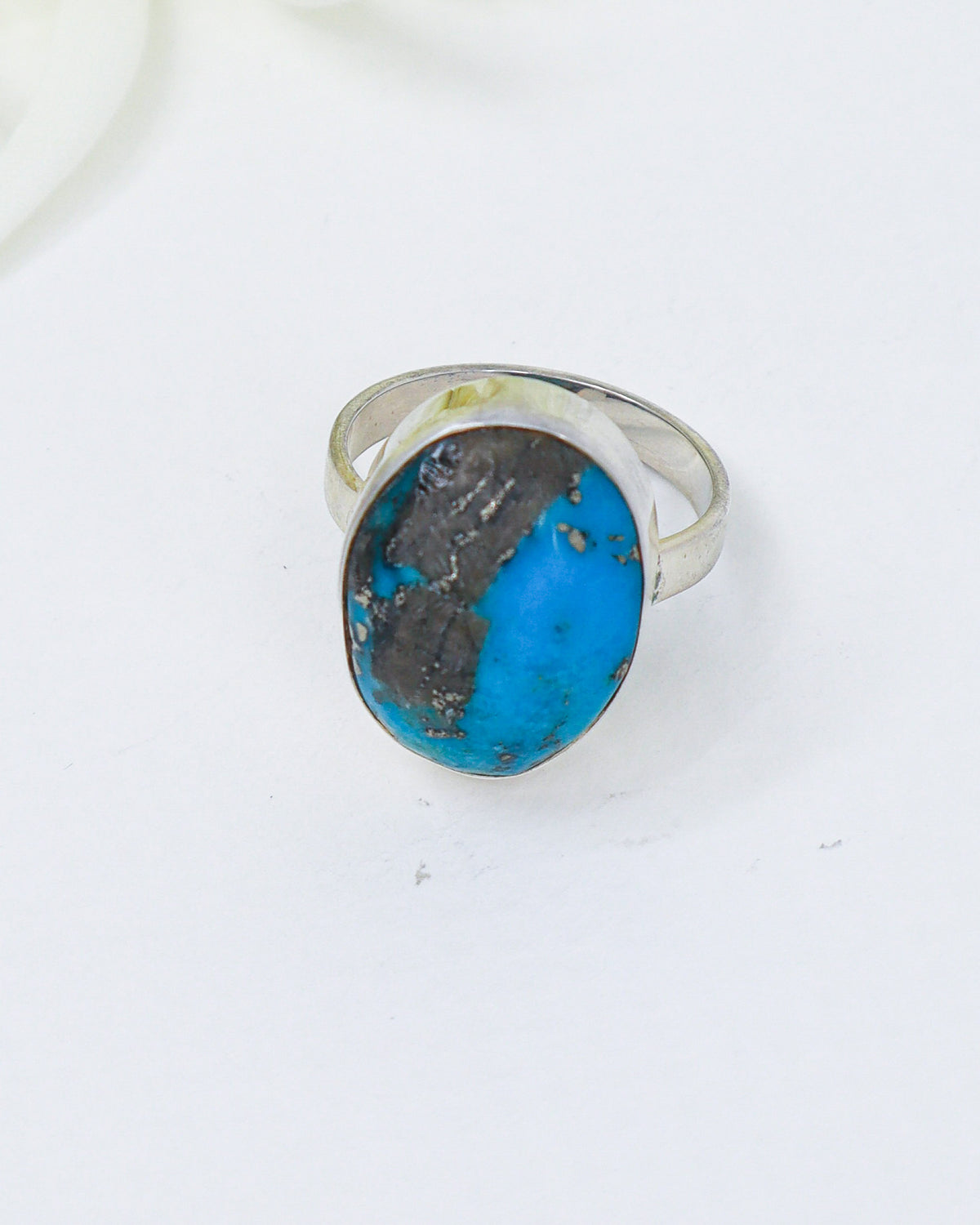Turquoise Silver Ring Size 7 | The Ancient Guardian | Protection & Truth