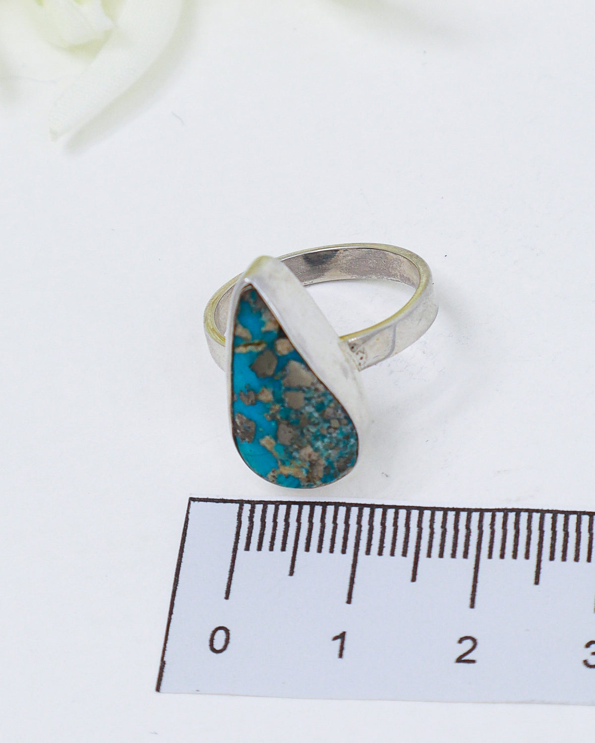 Turquoise Silver Ring Size 7 | Sacred Voice | Protection & Truth
