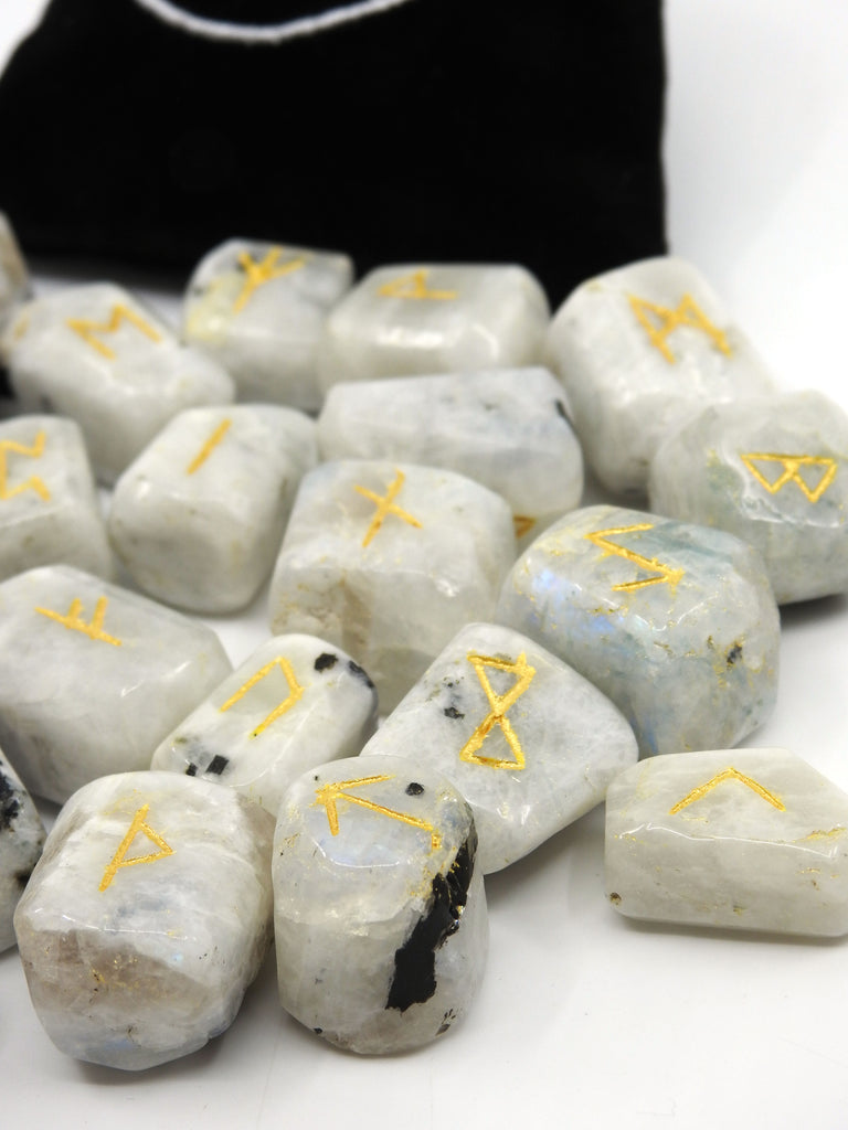 Moonstone Rainbow Runes with Flashes - Inner Peace & Guidance Inspired By 3 Australia
