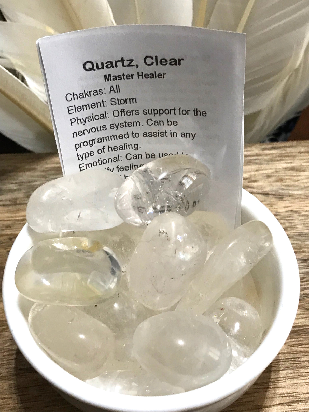 Clear Quartz Tumbled Stone – Stone of Clarity, Energy & Amplification