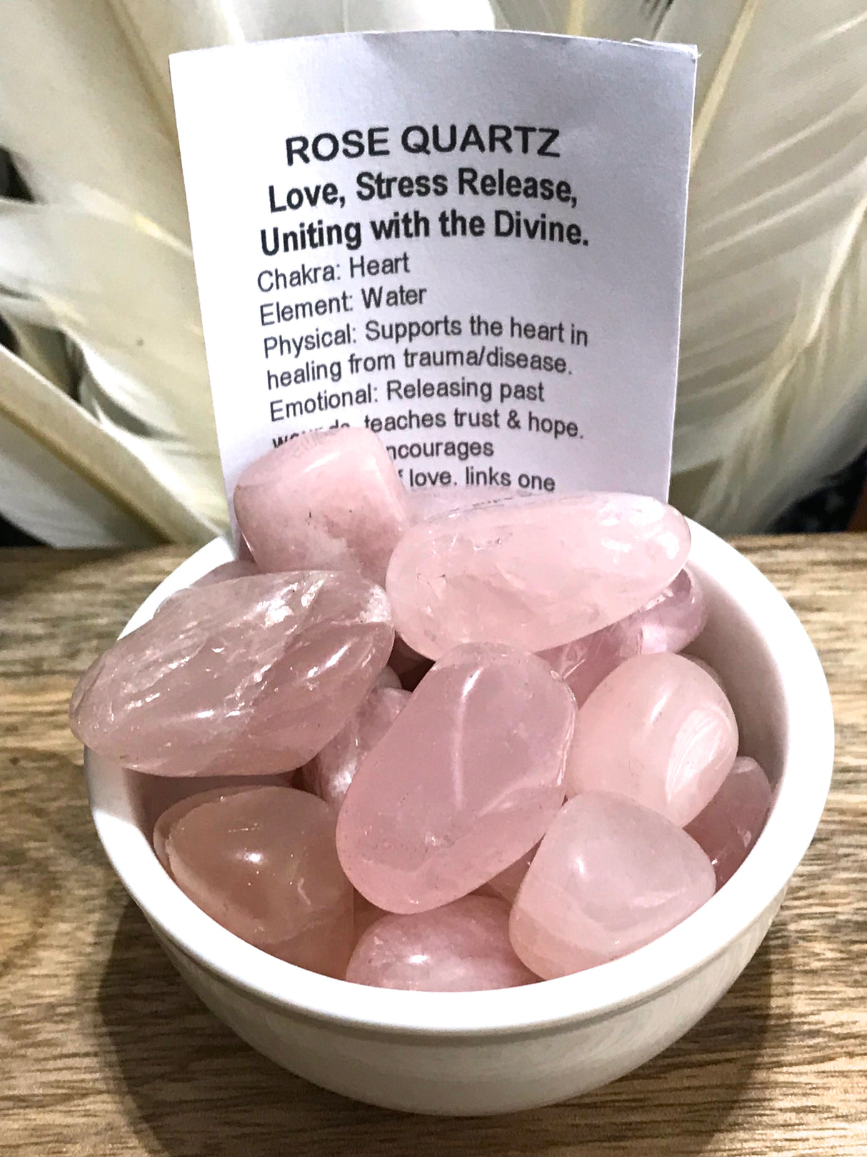Rose Quartz Tumbled Stone – Stone of Love, Compassion & Emotional Healing