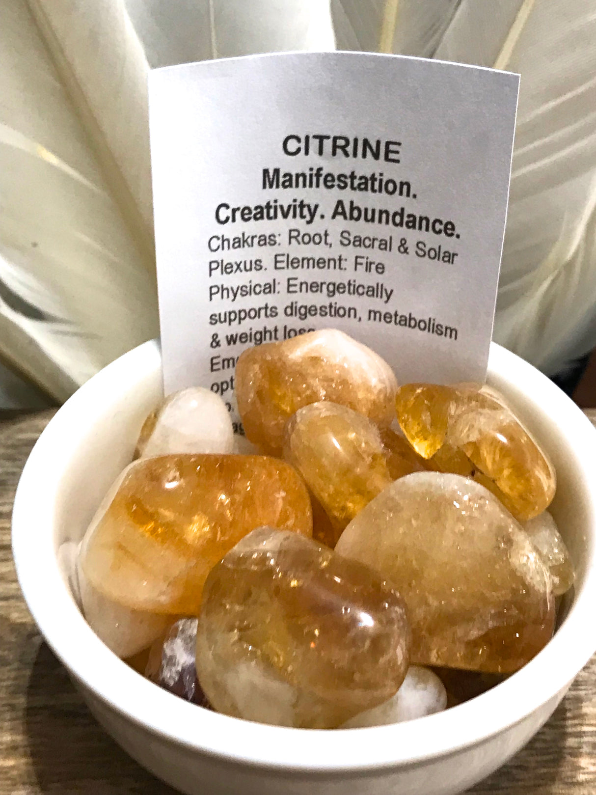 Citrine Tumbled Stone – Stone of Abundance, Joy & Manifestation