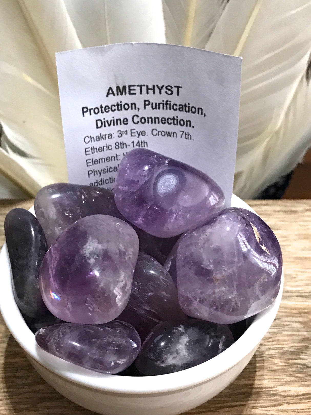 Amethyst Tumbled Stone – Stone of Spiritual Growth, Protection & Peace