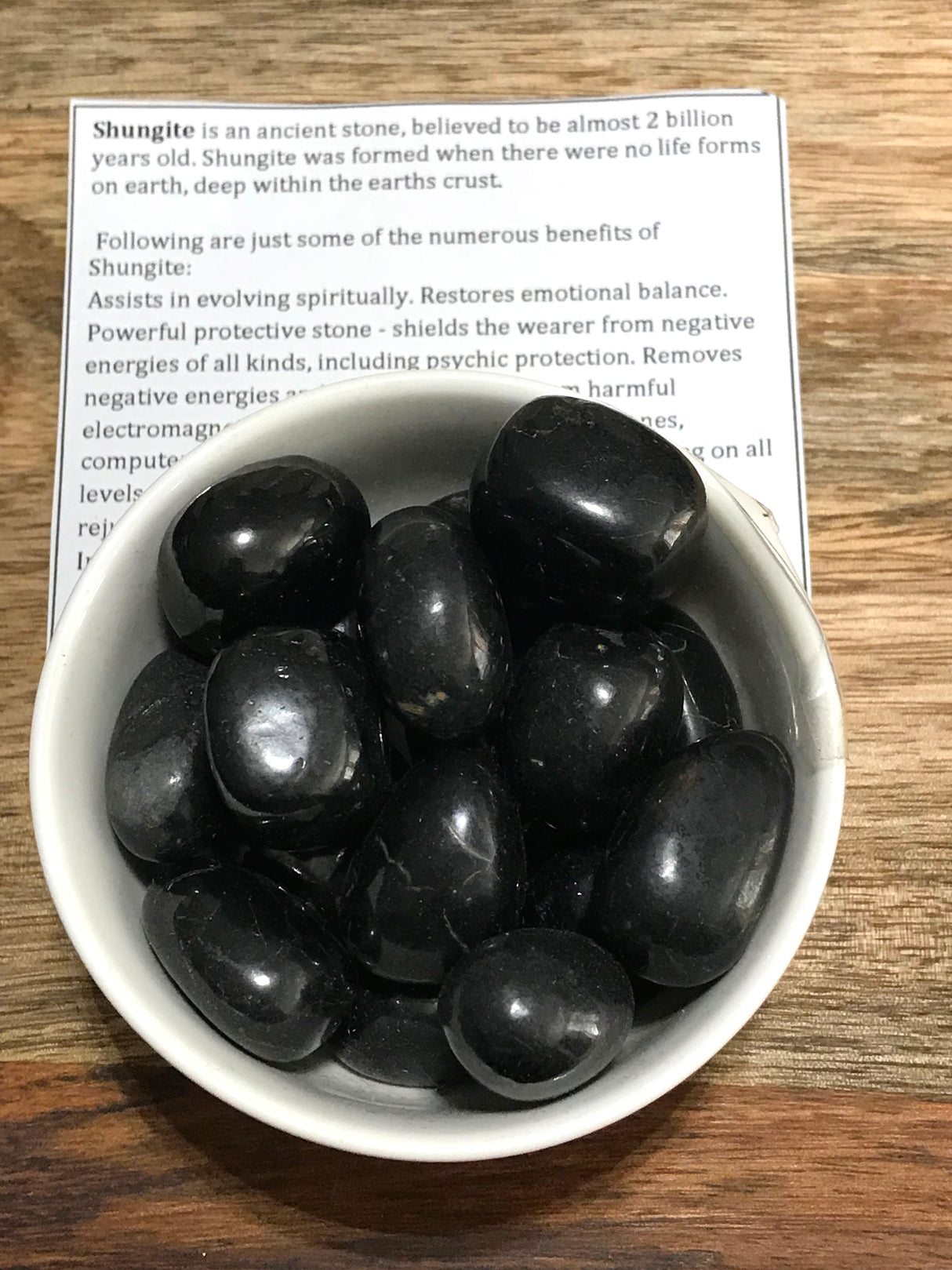 Shungite Tumbled Stone – Stone of Purification, Protection & Grounding Energy