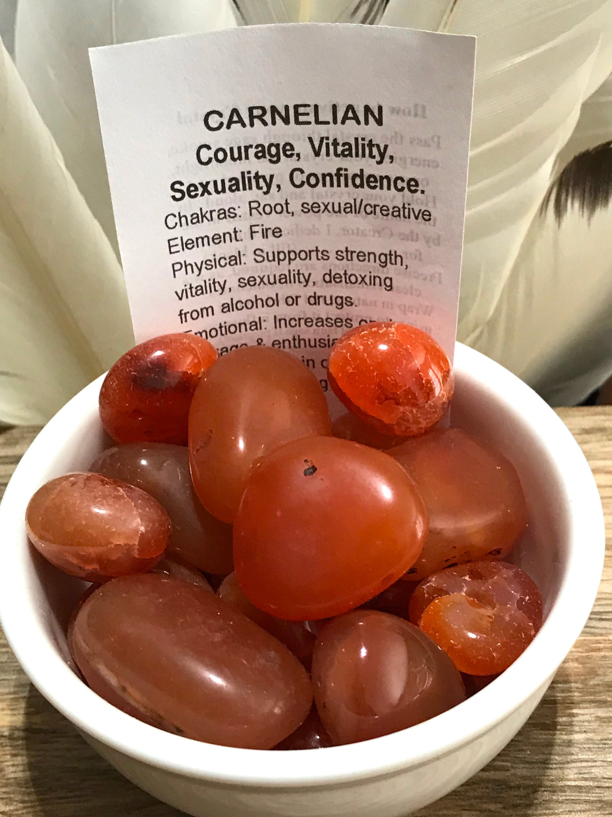 Carnelian Tumbled Stone – Stone of Passion, Creativity & Courage