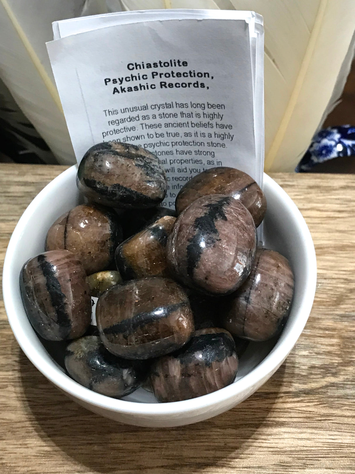 Chiastolite Tumbled Stone – Stone of Balance, Protection & Transition