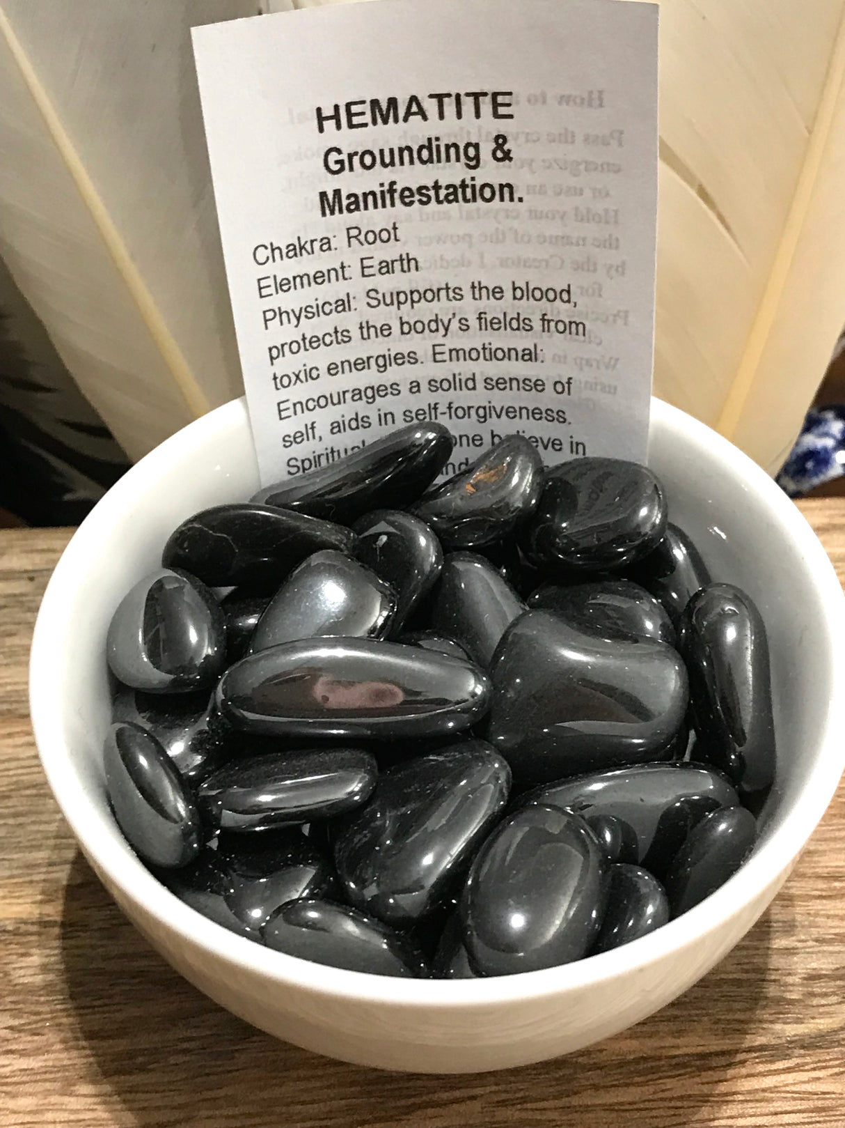 Hematite Tumbled Stone – Stone of Grounding, Protection & Strength