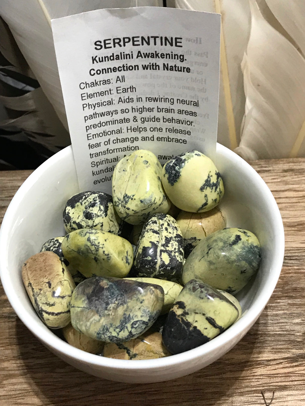 Serpentine Tumbled Stone – Stone of Healing, Awakening & Kundalini Energy