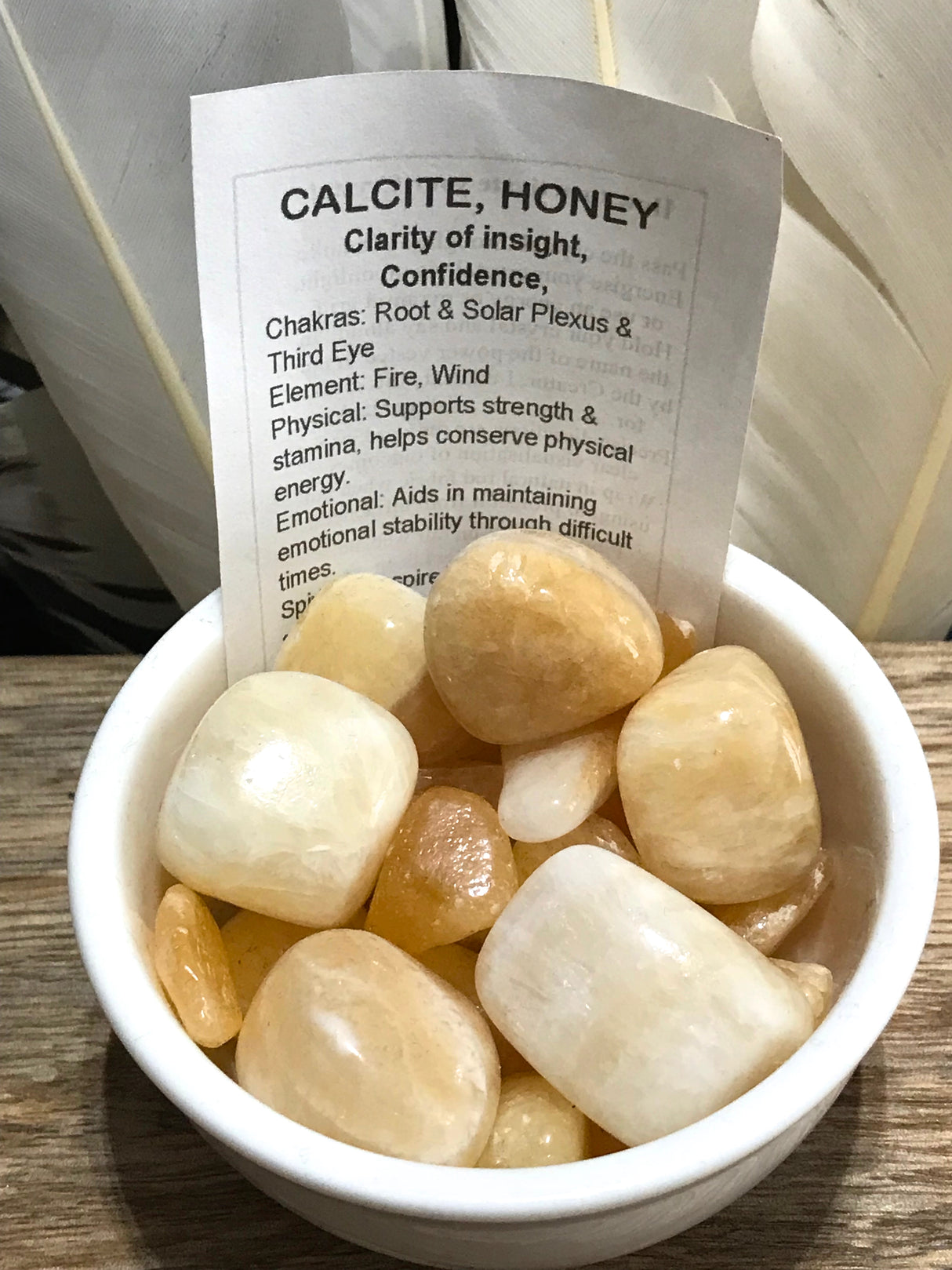Yellow Calcite Tumbled Stone – Stone of Confidence, Joy & Mental Clarity