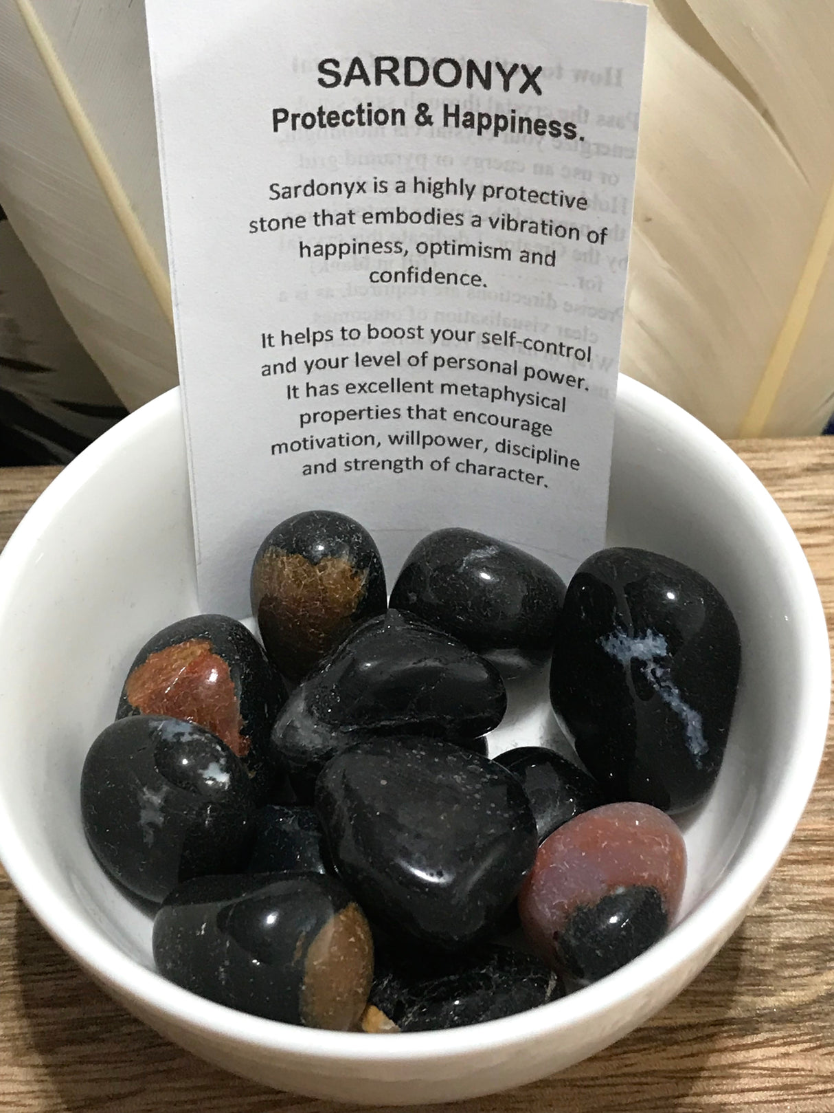 Sardonyx Tumbled Stone – Stone of Strength, Protection & Confidence