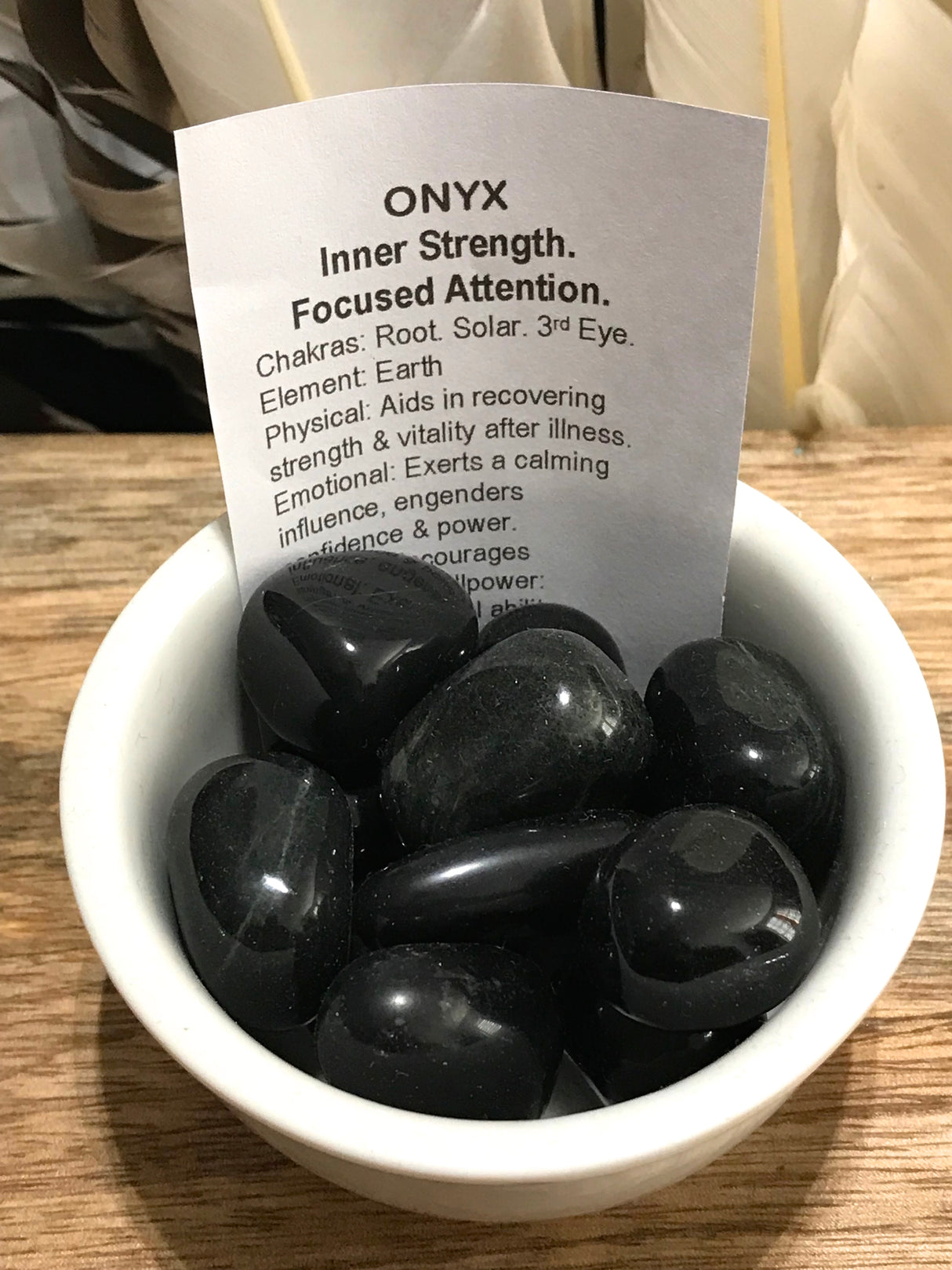 Onyx Tumbled Stone – Stone of Strength, Protection & Inner Power