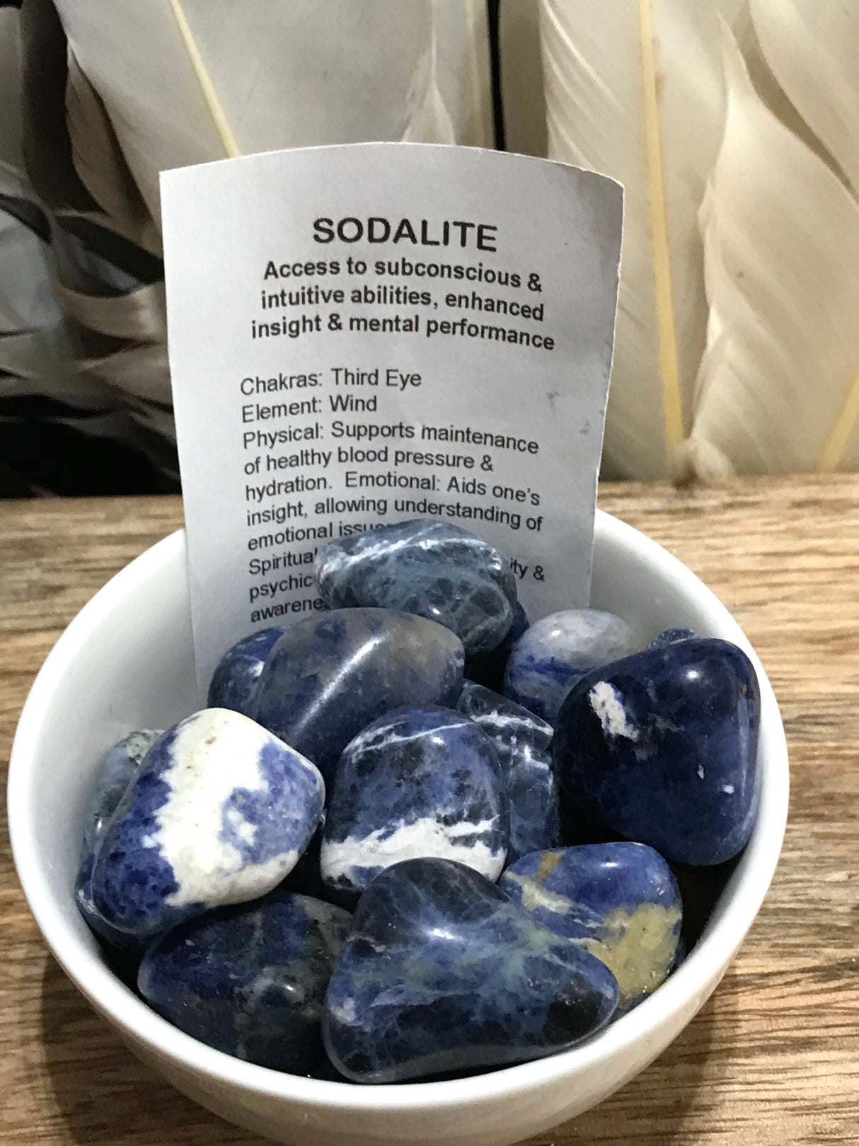 Sodalite Tumbled Stone – Stone of Intuition, Truth & Mental Clarity