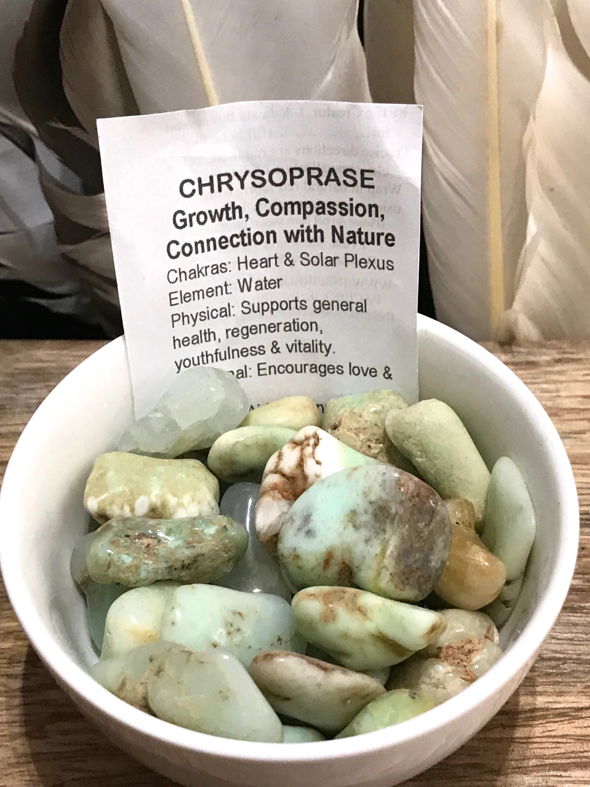 Chrysoprase Tumbled Stone – Stone of Joy, Healing & Abundance