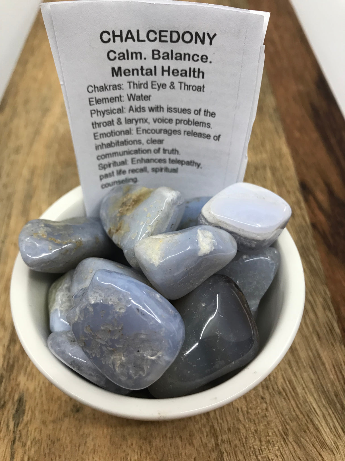 Chalcedony Tumbled Stone – Stone of Harmony, Compassion & Emotional Balance