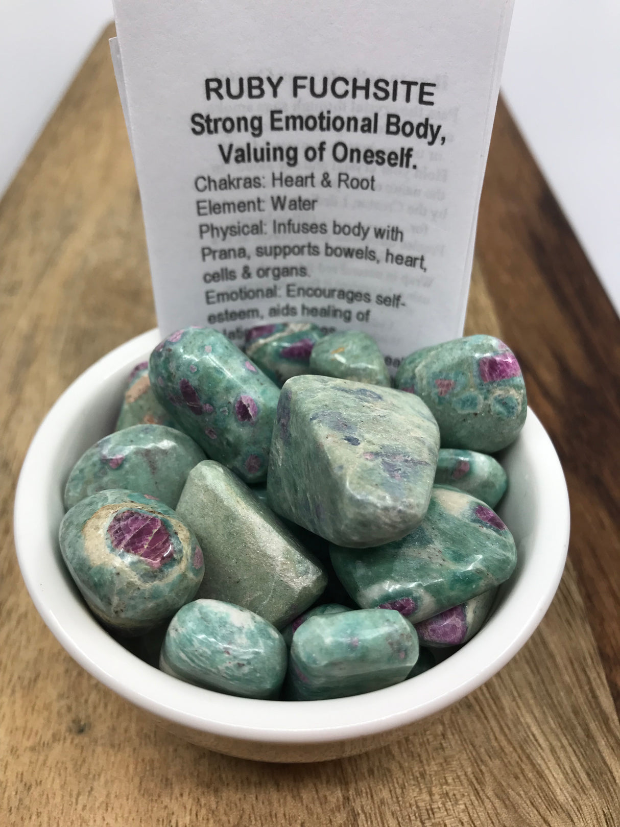 RUBY FUCHSITE Strong Emotional Body, Valuing of Oneself.