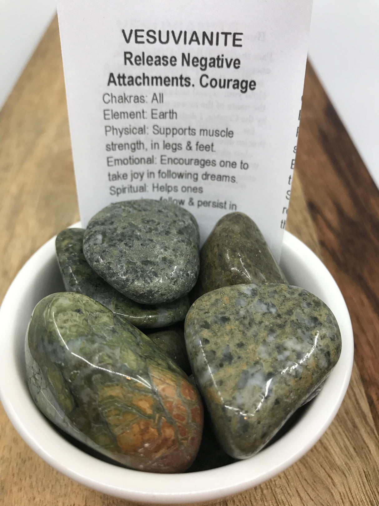 Vesuvianite Tumble Stone for Spiritual Growth