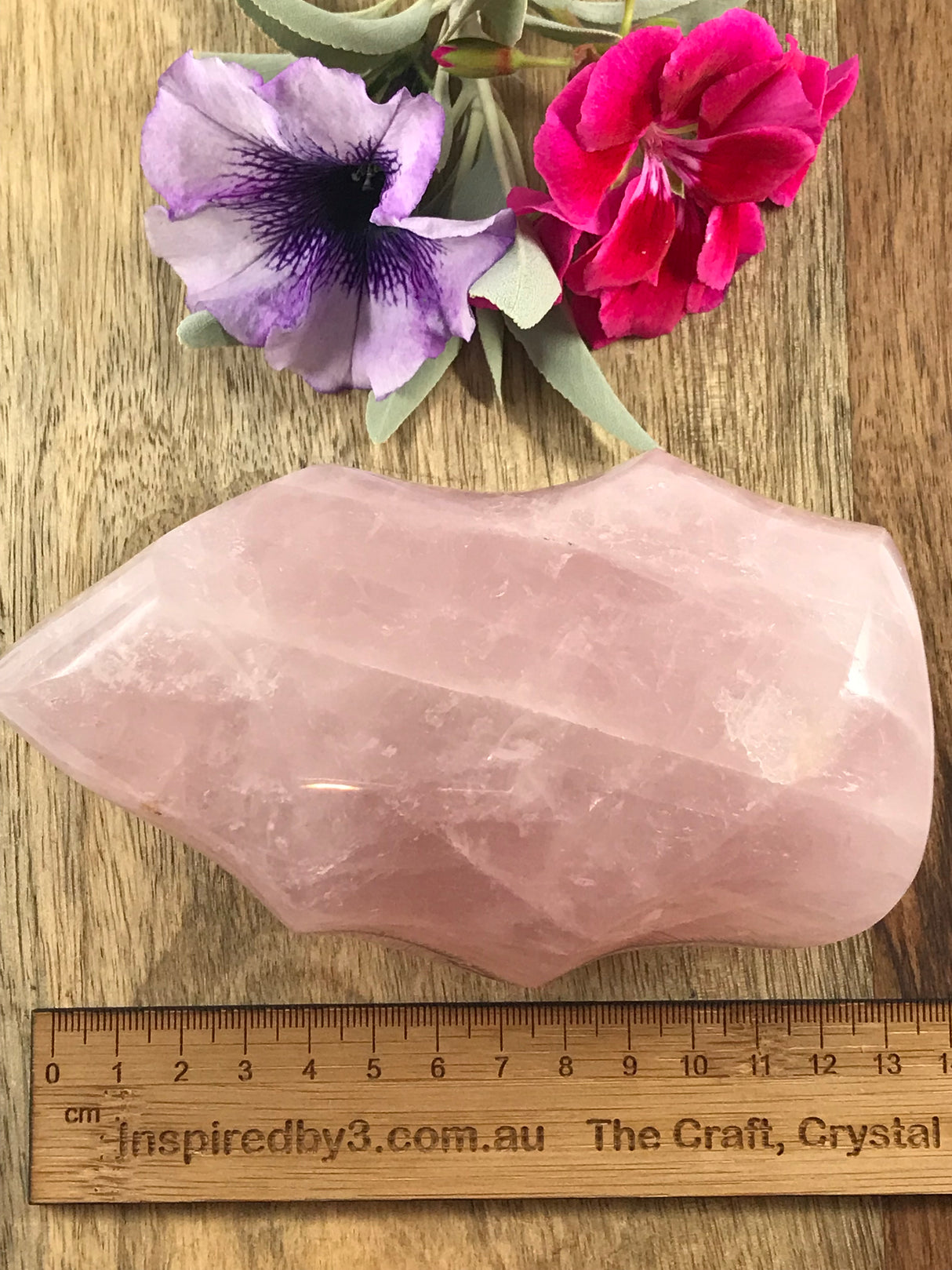 Rose Quartz Flame Madagascan - 432g - Love.