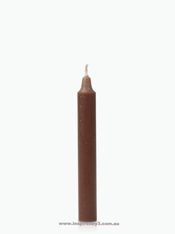 Brown taper wishing candle for spell work