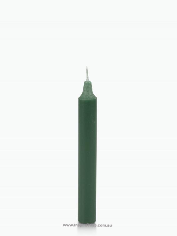 Green taper wishing candle for spell work