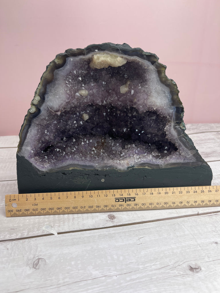 Amethyst Cave with Calcite Inclusions  7.9Kilos  #9 - Protection. Intuition. Healing.
