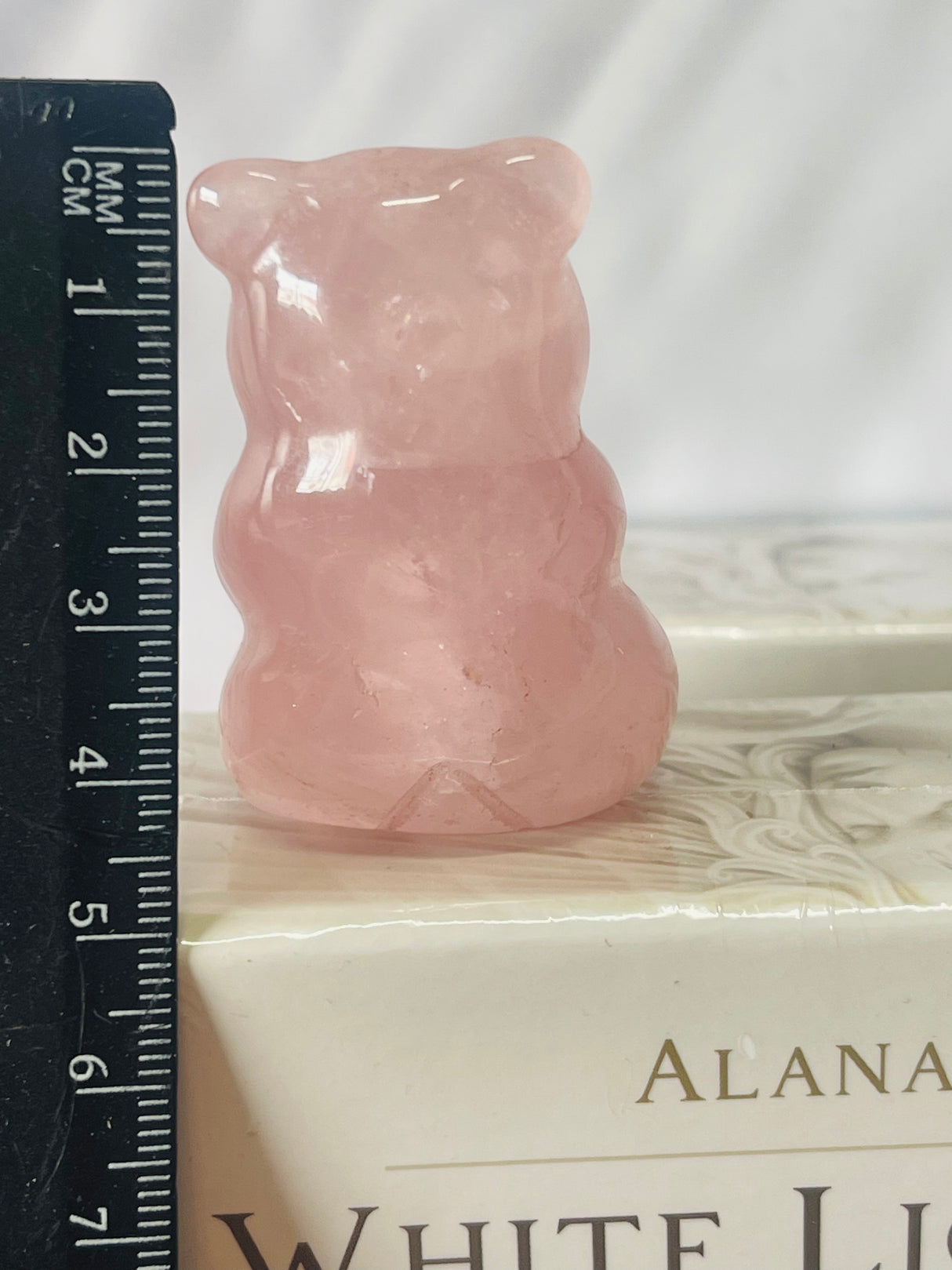 Rose Quartz Teddy Bear Carving - Love. Peace & Harmony