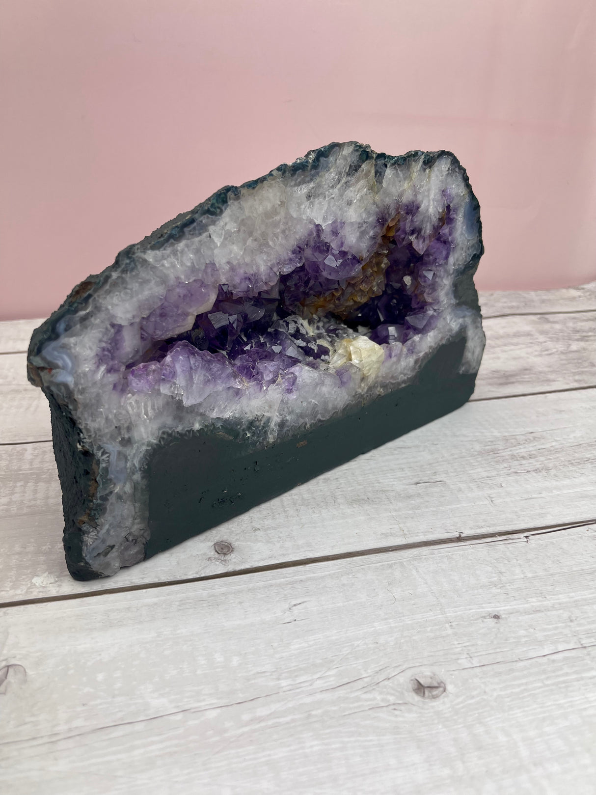 Amethyst Cave with Calcite Inclusions 8.2 Kilos #3 - Protection. Intuition. Healing.