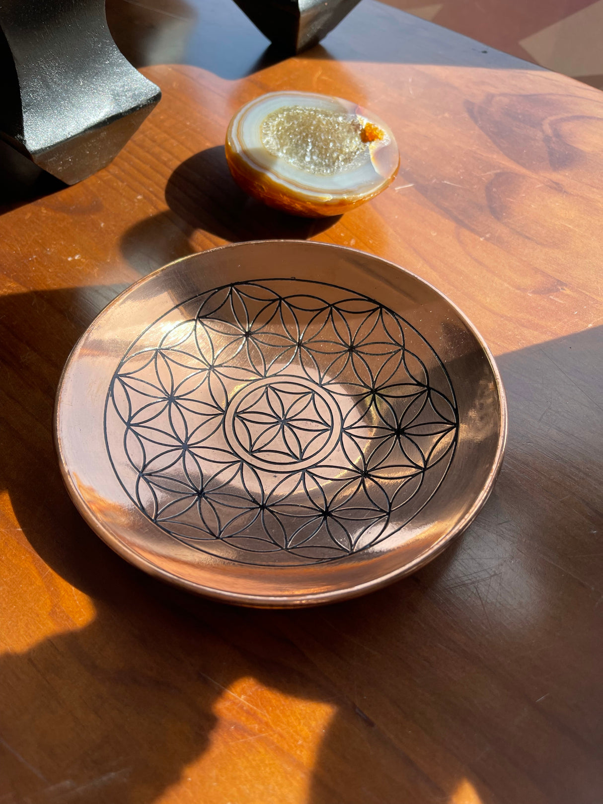 Flower of Life Copper Plate 15cm