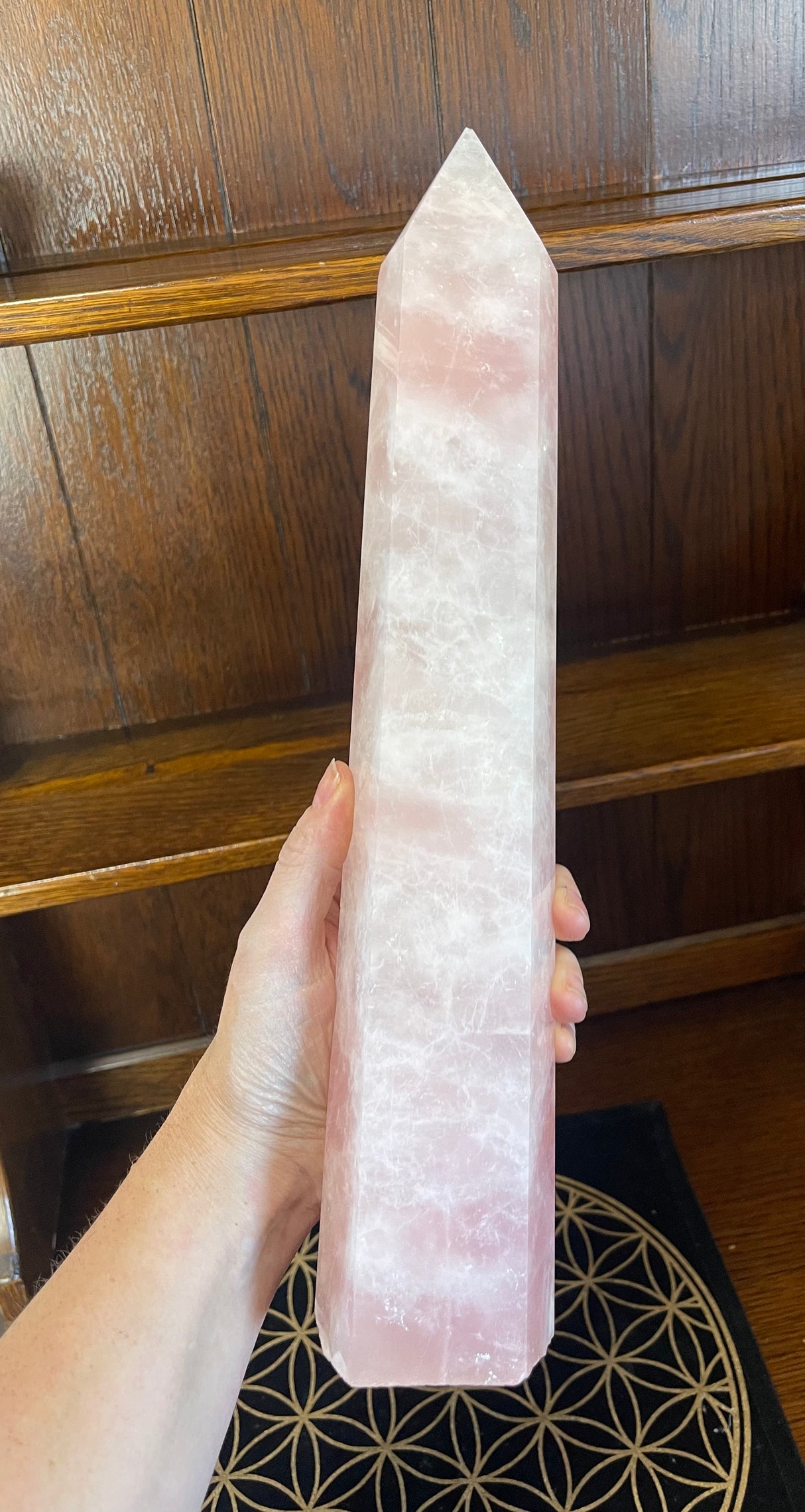 Rose Quartz Tower 38cm - 2.24kilos. - Love & Peace