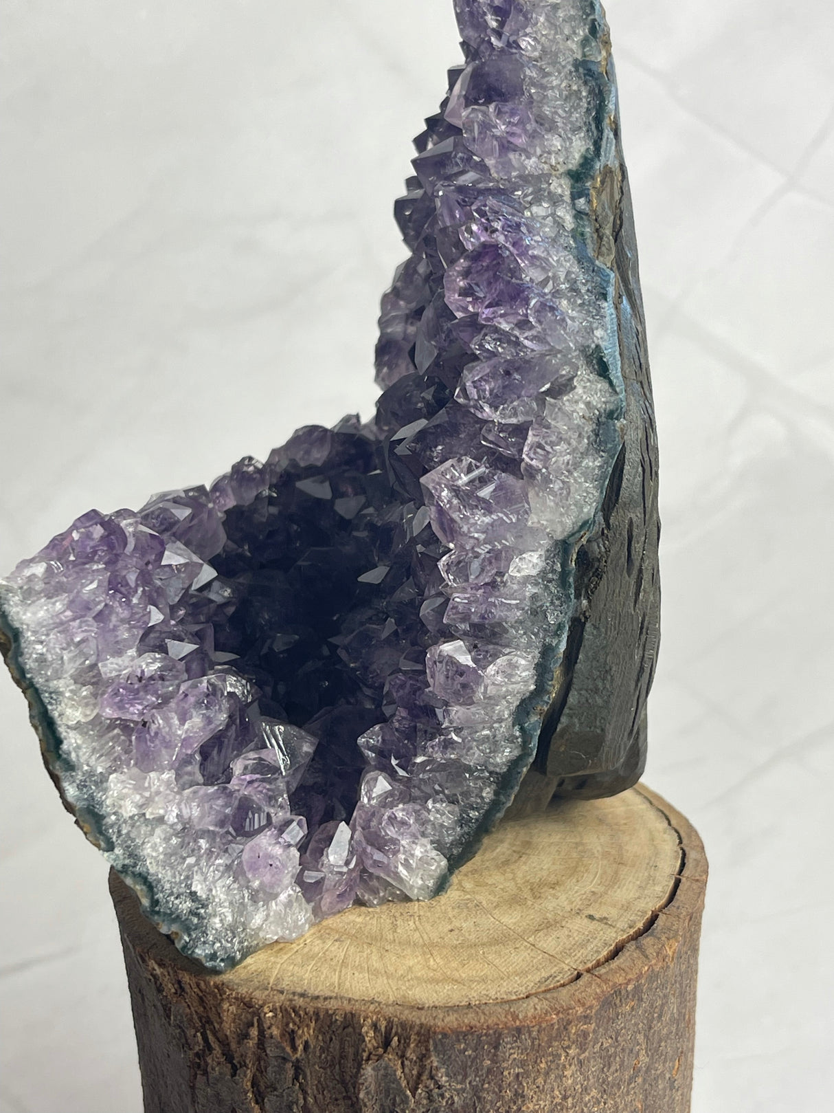 Amethyst Cluster with a Squirrel hand-carved into back