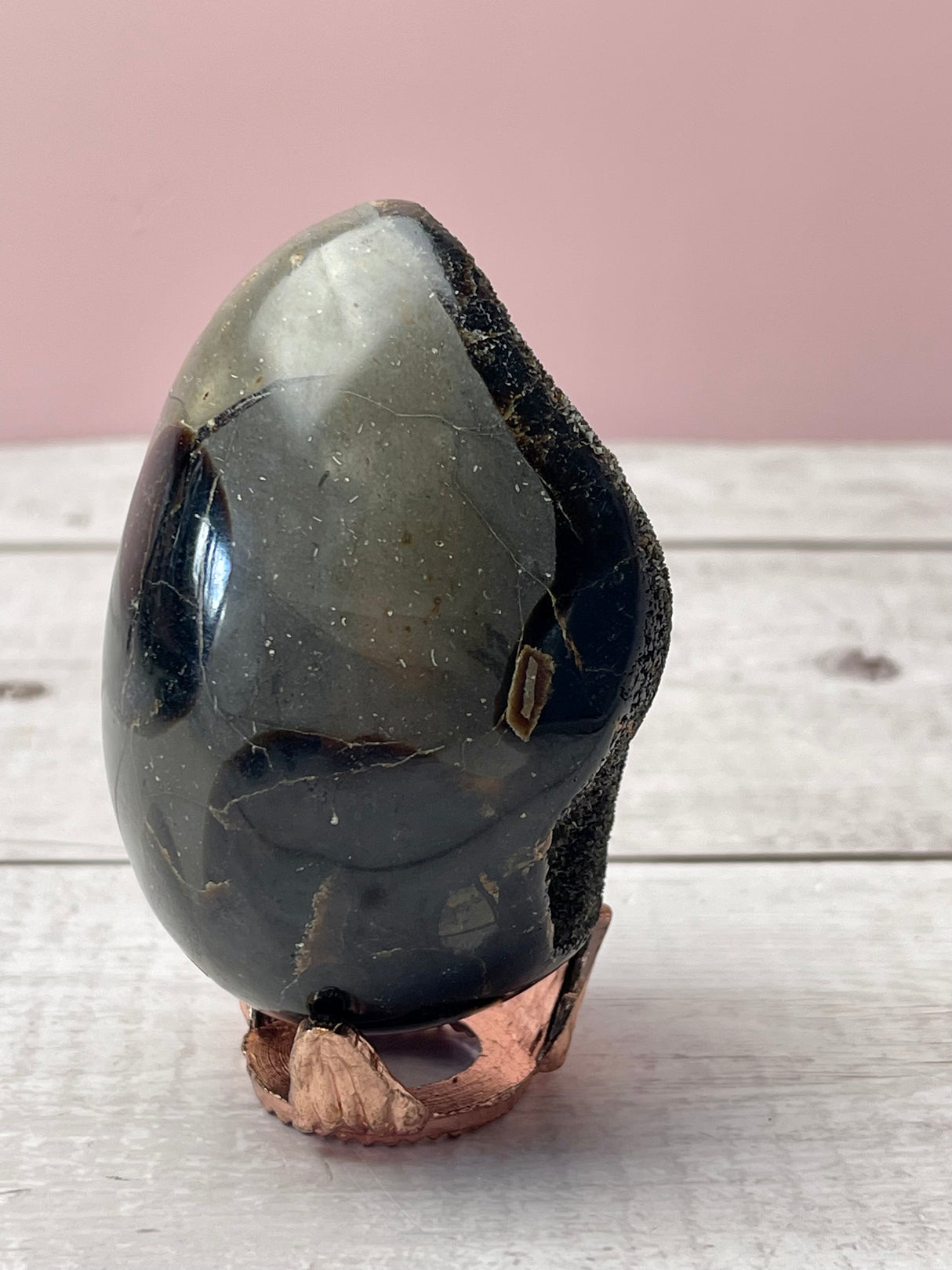 Septarian Dragon Egg 424g #S5 - Strength. Transformation.