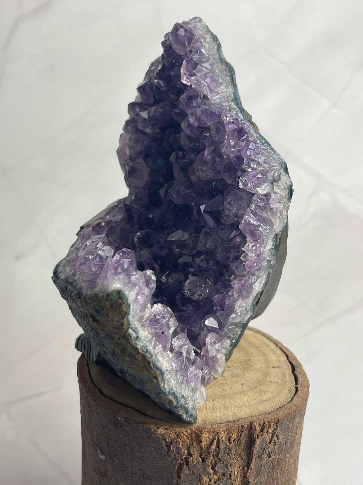 Amethyst Cluster with a Squirrel hand-carved into back