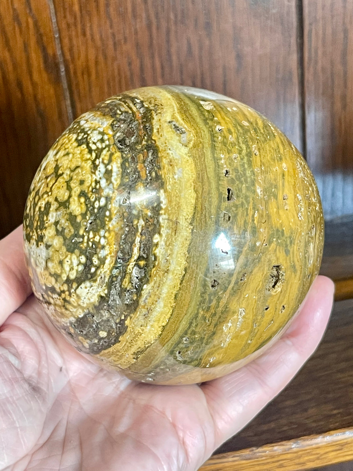 Ocean Jasper Sphere 9cm 966g - Transformation & Healing