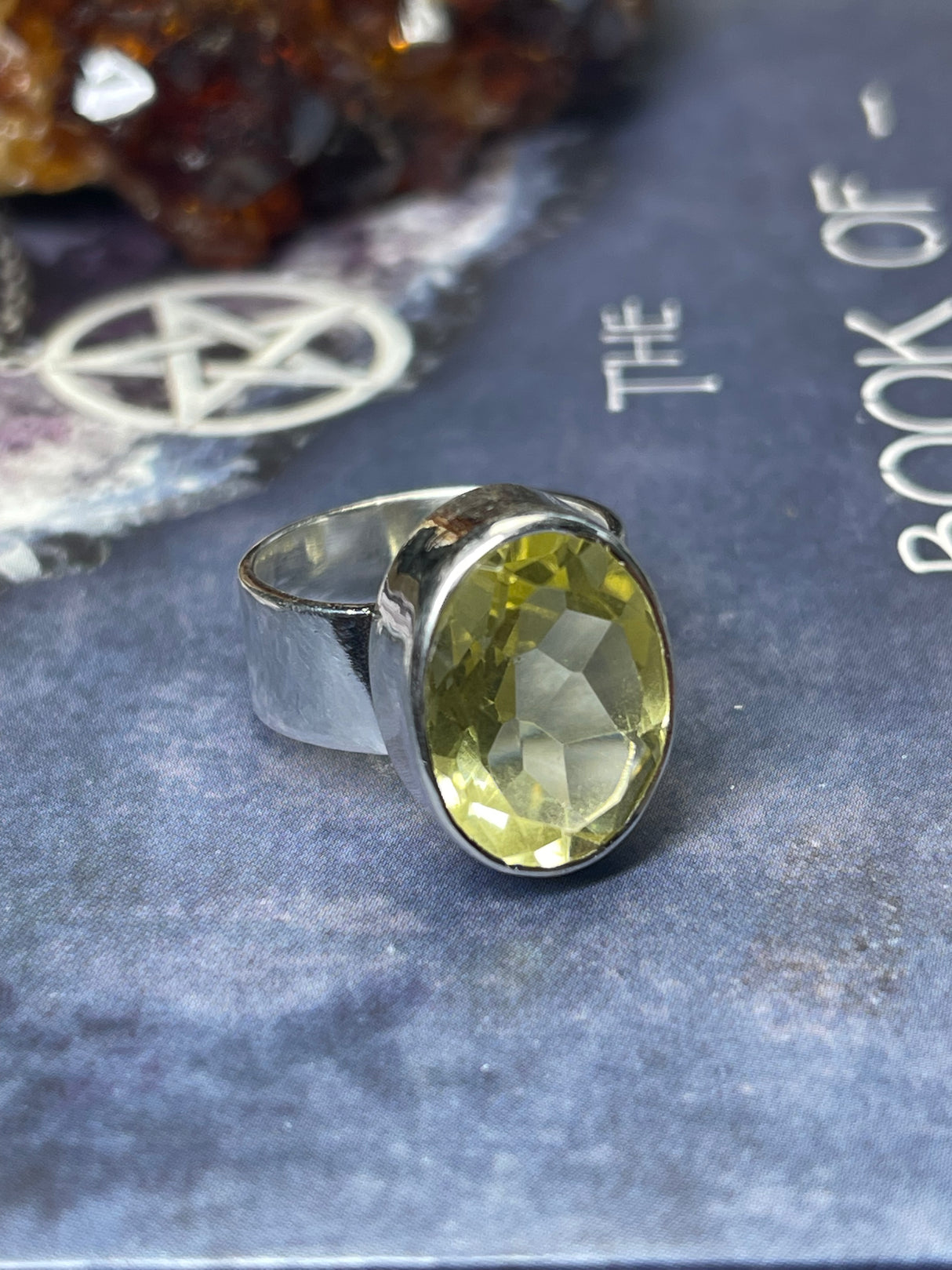 Lemon Quartz Silver Ring Size 7 - New Beginnings