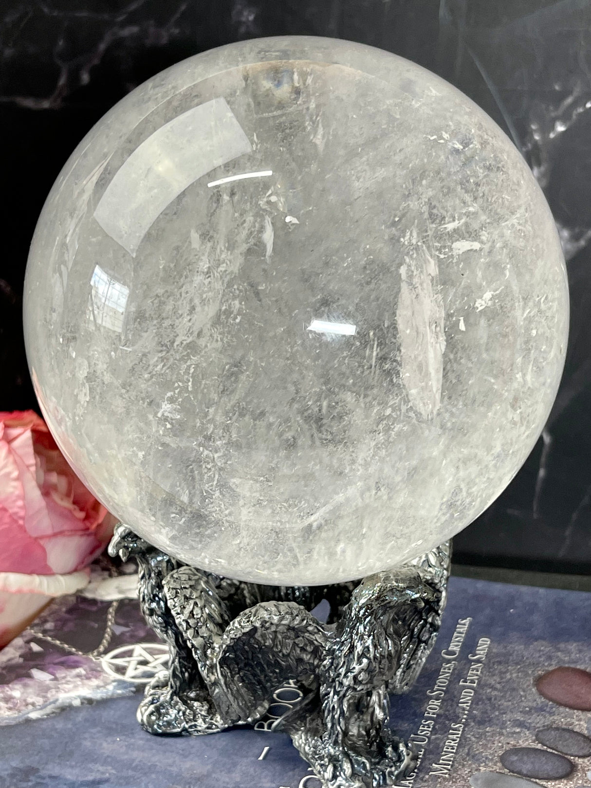 Clear Quartz Sphere from Madagascar - 2.943 Kilos - 13cm - “I have the power to manifest all my dreams and desires”.