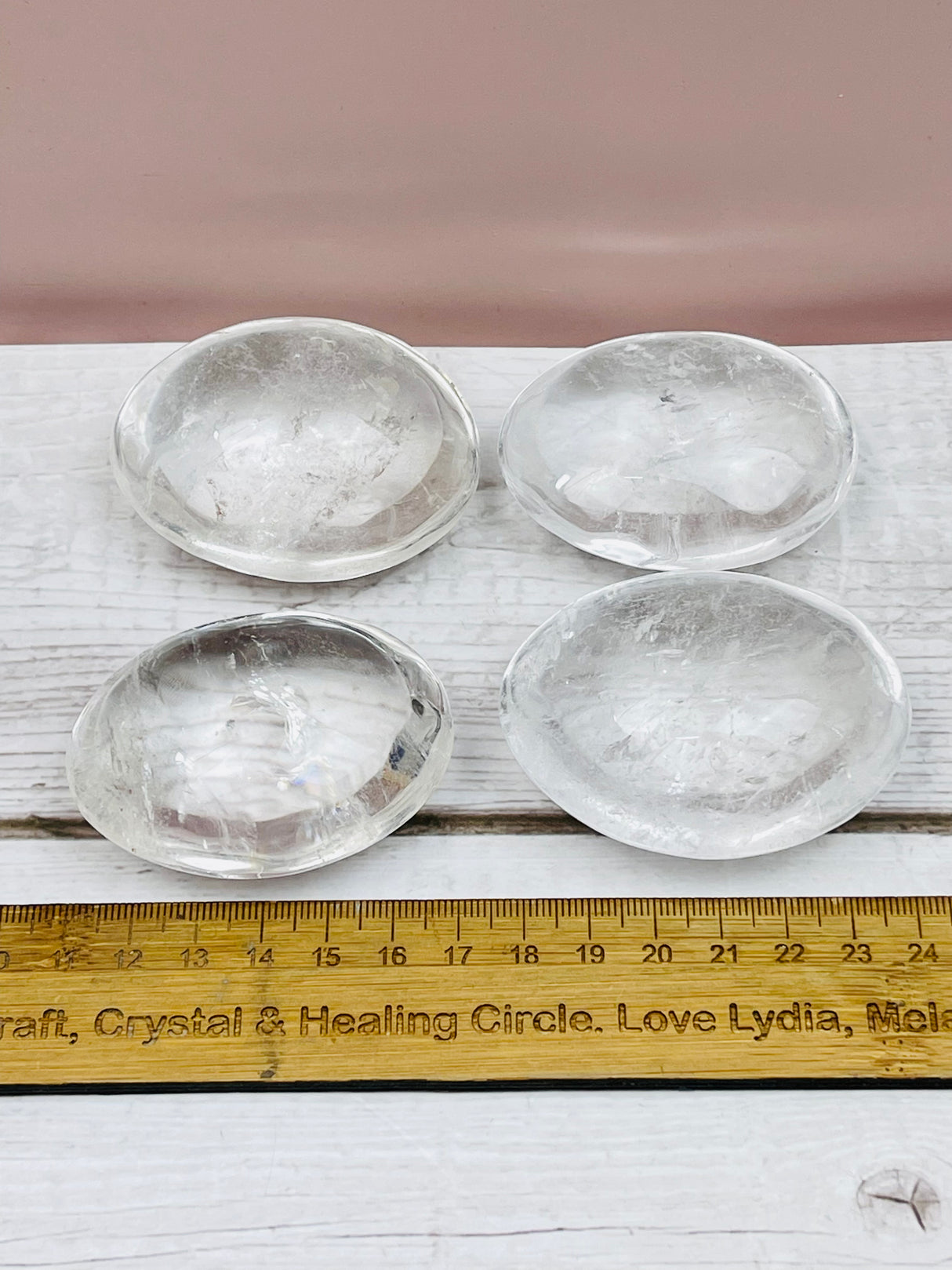 Clear Quartz Palmstone - “I have the power to manifest all my dreams and desires”.