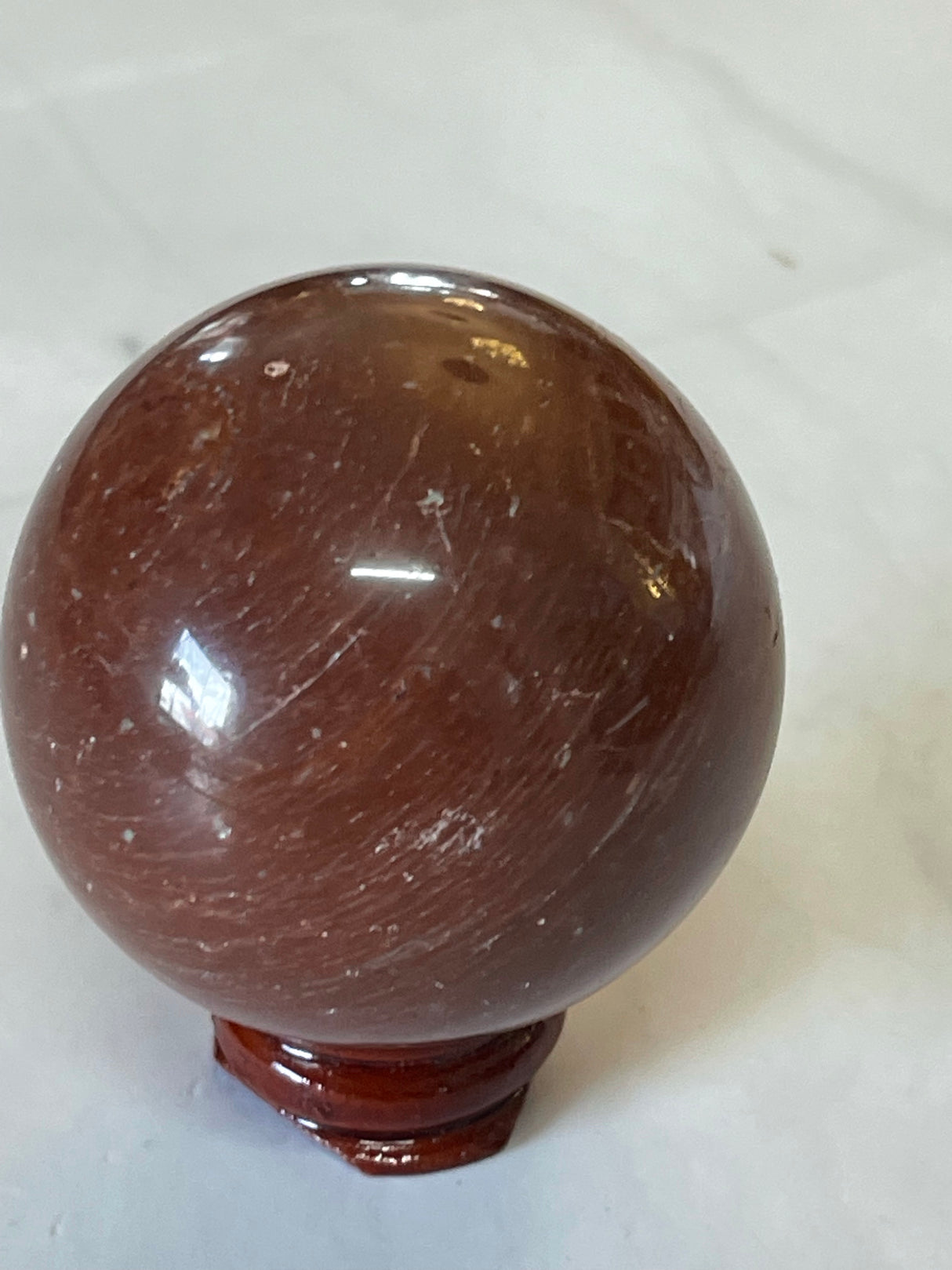 Red Jasper Sphere 188g - Vitality. Physical Strength.