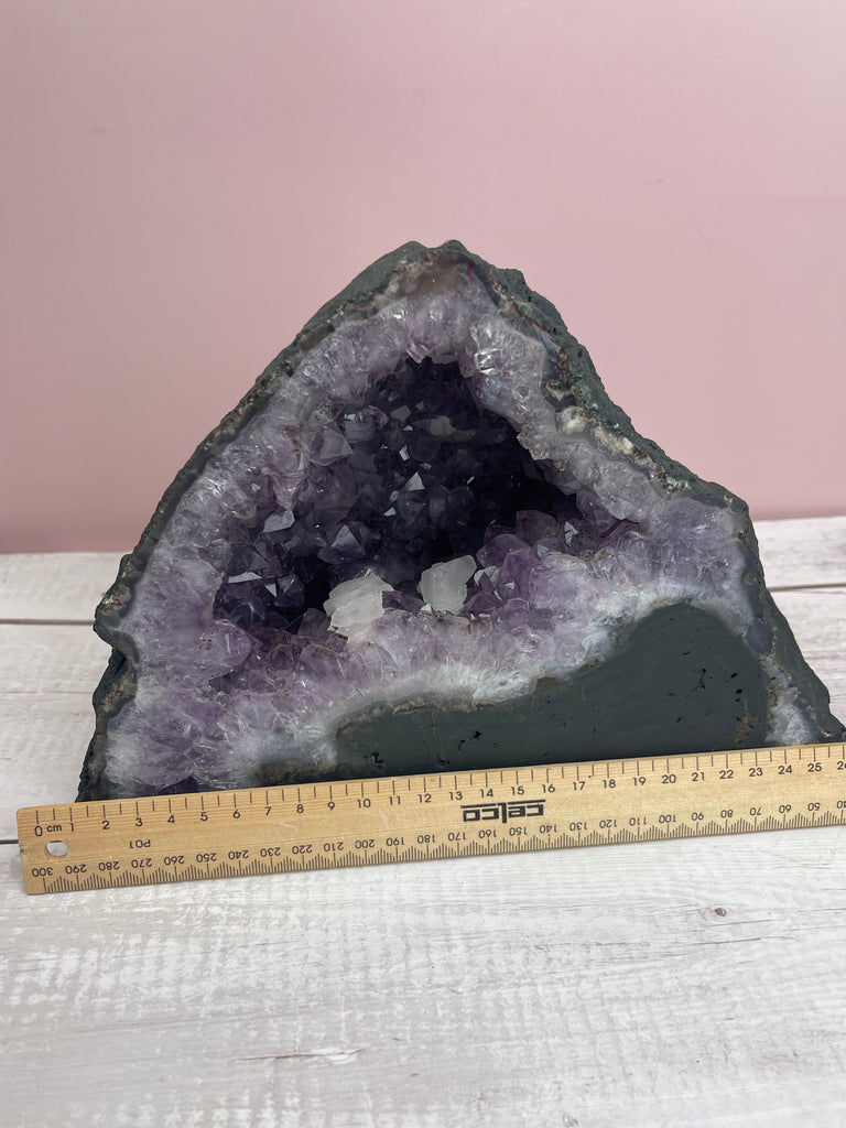 Amethyst Cave with Calcite Inclusions  7.4Kilos  #8- Protection. Intuition. Healing.