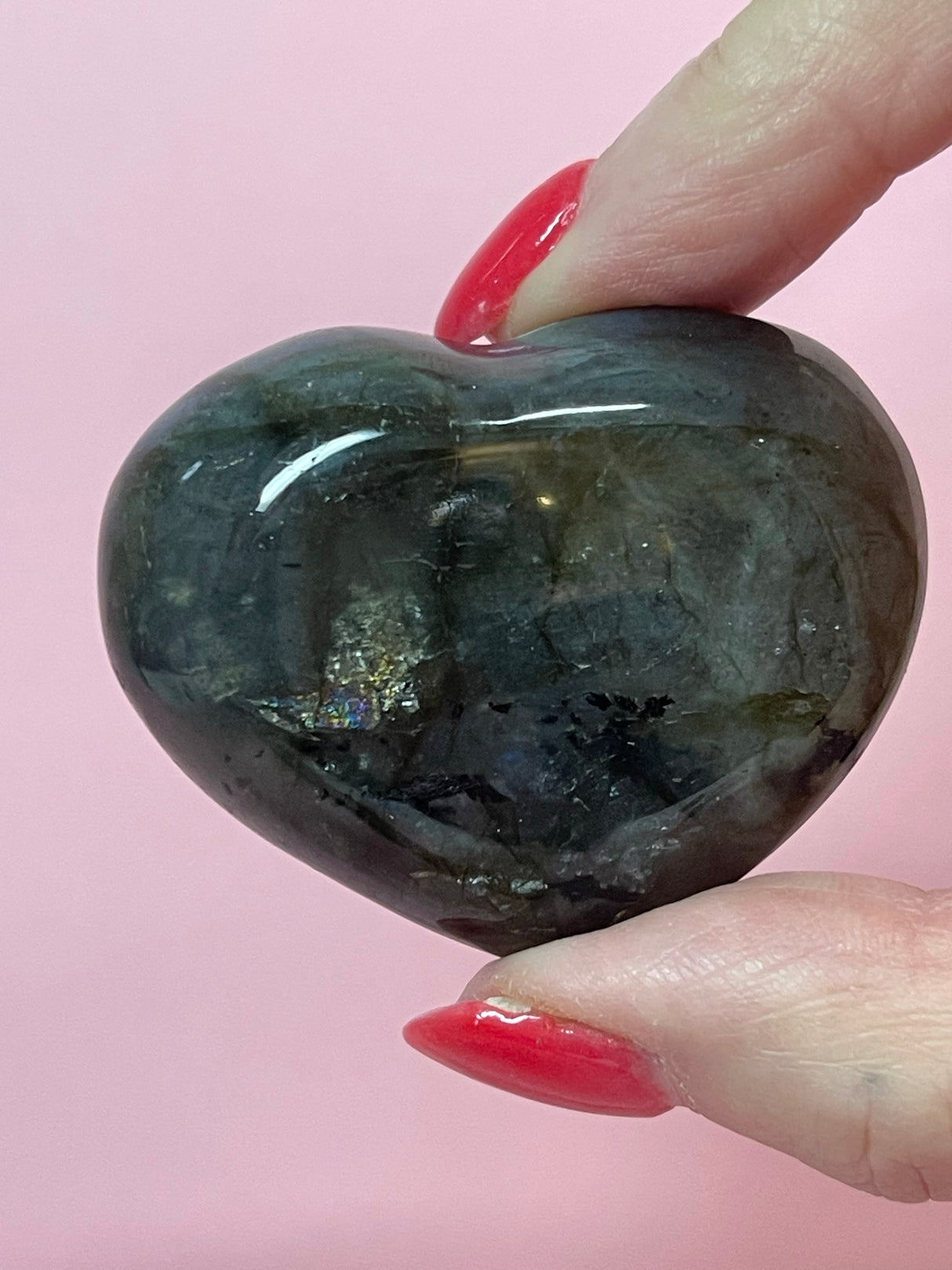 Labradorite Heart #1 - Protection. Magic.