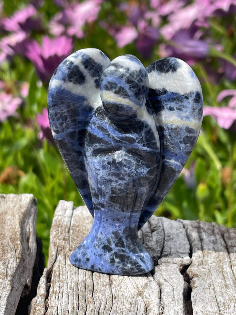 Sodalite Angel Carving 7.5cm - Intuitive