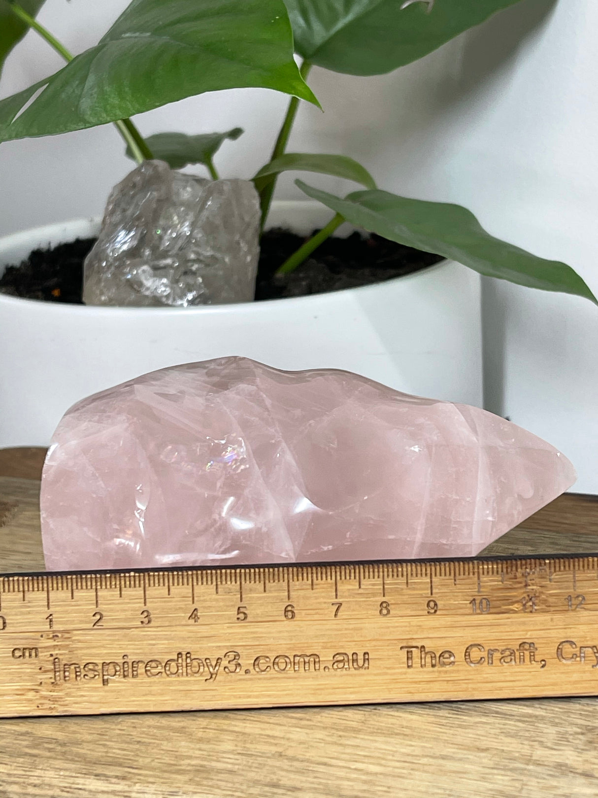 Rose Quartz Flame Madagascan 766g - Love. Heart Chakra.