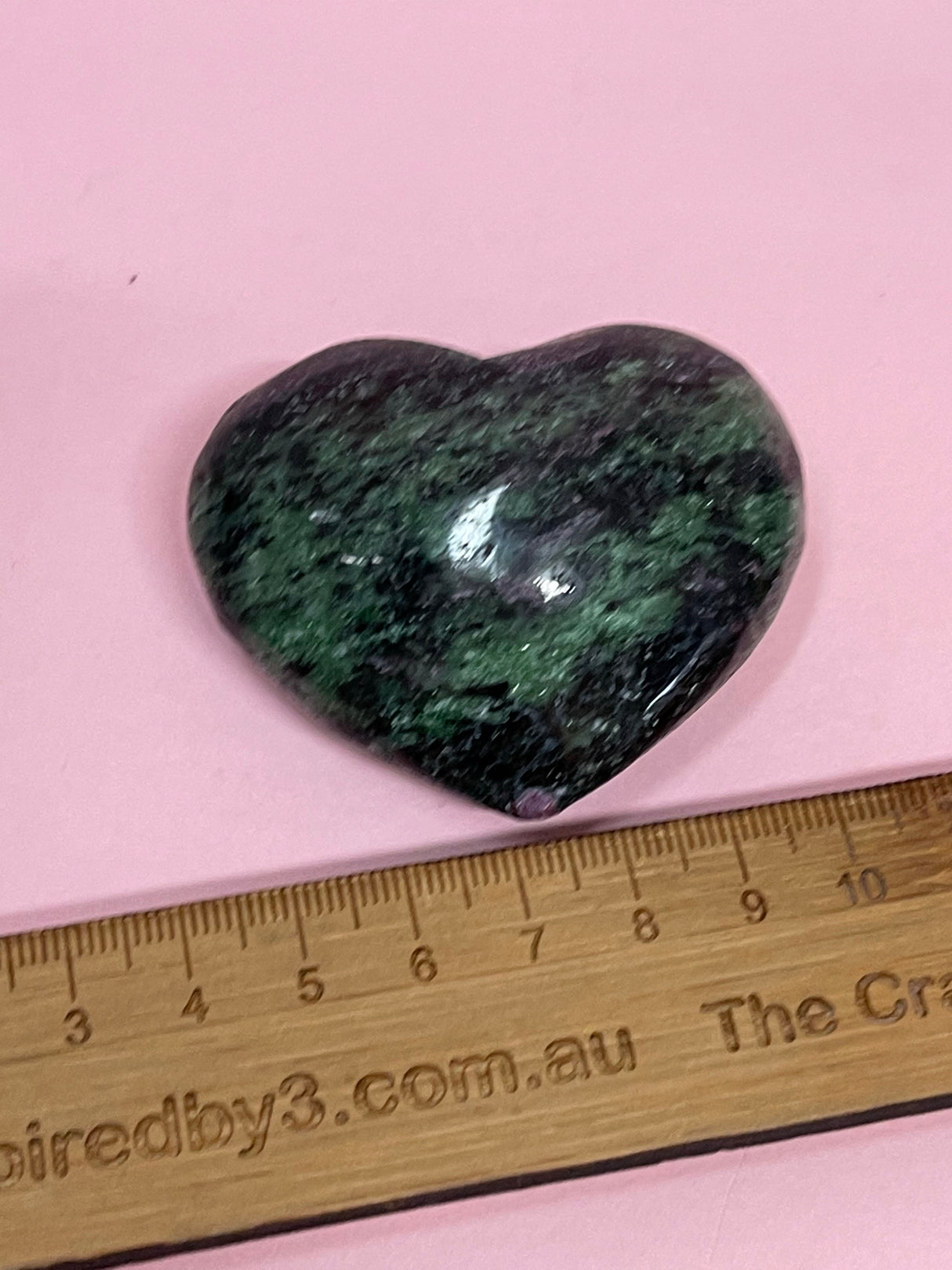 Ruby Zoisite Puffy Heart 128g - Stimulates Psychic Abilities