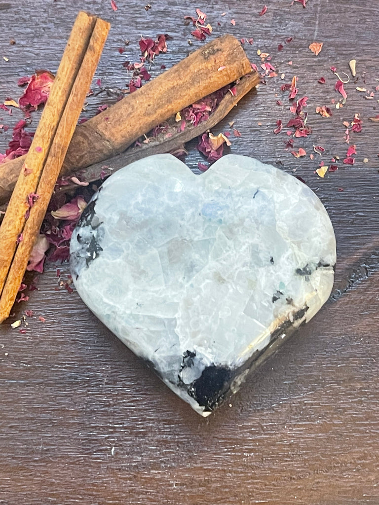 Moonstone Rainbow Heart #3 - Inner Peace