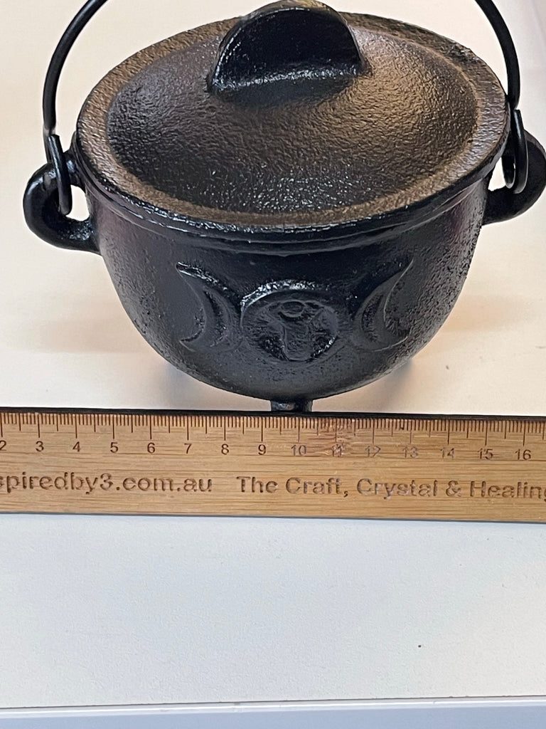 Cauldron 15cm Cast Iron - Triple Goddess