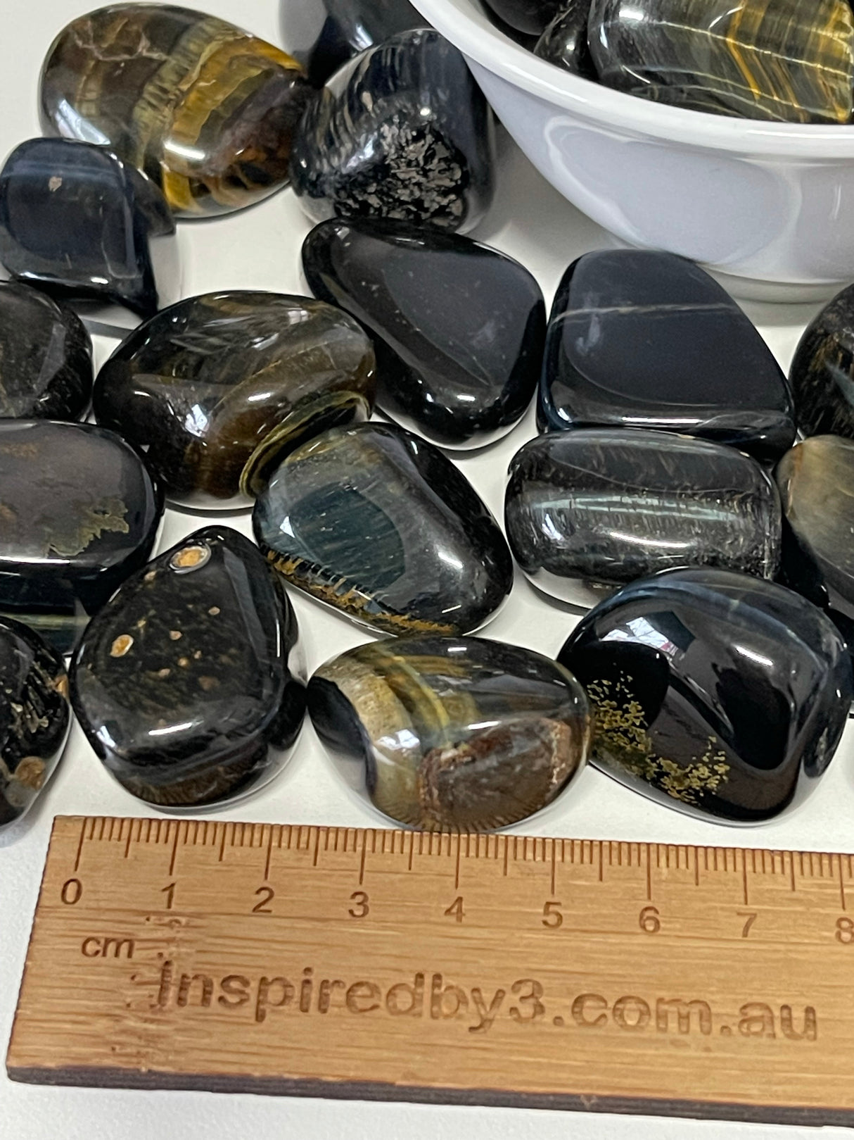 Blue Tiger Eye Tumbled Stone – Stone of Insight, Calm & Protection