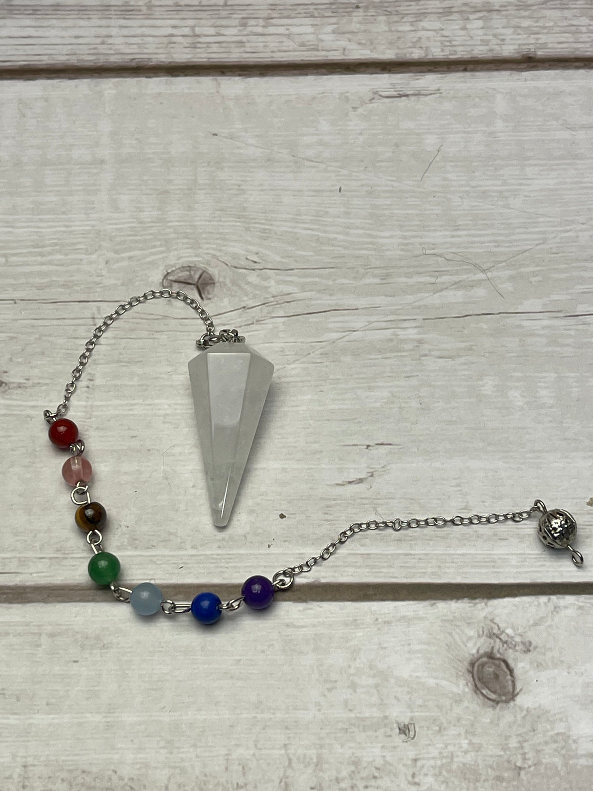Clear Quartz Pendulum with Chakra Chain – Clarity, Amplification and Divine Alignment